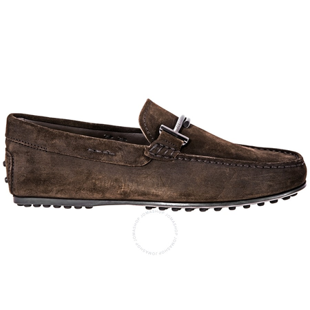 Tod's Doppia T City Gommino Suede Loafers Brown XXM0LR0Q700RE0