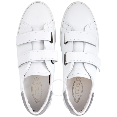 Tod's Men's Boat Shoes in White/Platinum XXM0XY0P640D6S1556