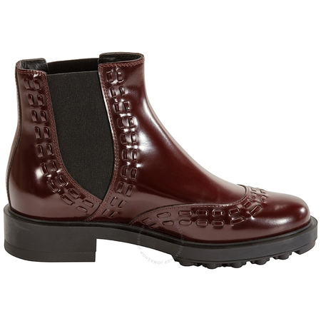 Tod's Womens Patent Leather Ankle Boots in Medium Must XXW0XM0R85098AR805