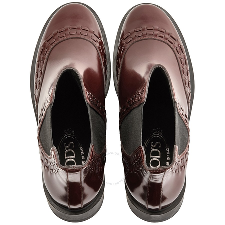 Tod's Womens Patent Leather Ankle Boots in Medium Must XXW0XM0R85098AR805