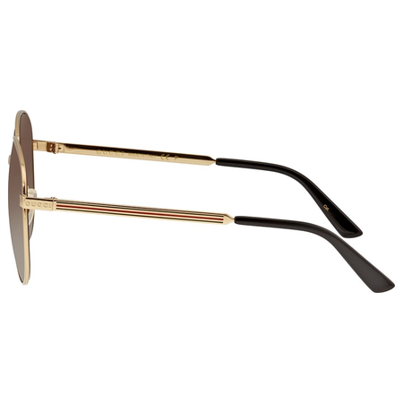 Gucci Gucci Brown Gradient Aviator Polarized Unisex Sunglasses GG0138S 005 61 GG0138S 005 61