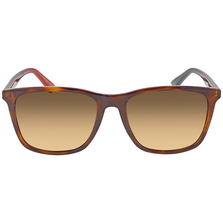Gucci Brown Gradient Rectangular Sunglasses GG0404S 004 55