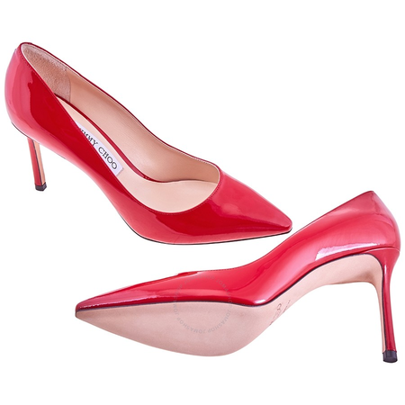 Jimmy Choo Ladies High Heel Pump 24, 7 Red 247 ROMY 85 PAT RED