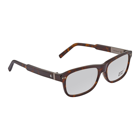 Montblanc Dark Havana Men's Rectangle Eyeglasses MB0618D 052 58 MB0618D  052 58