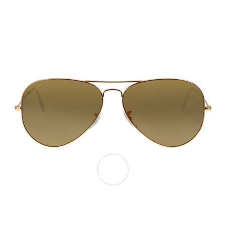 Ray Ban Ray-Ban Classic Aviator Sunglasses - Polarized Brown B-15 RB3025 001/57 62-14