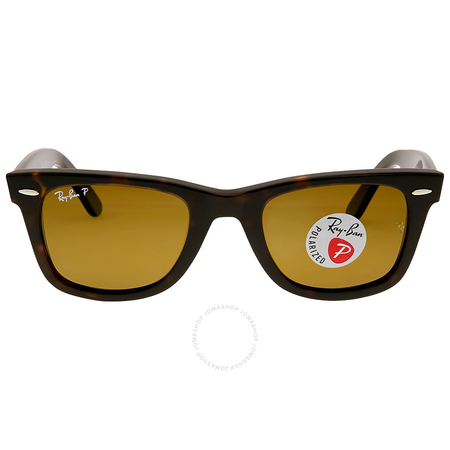 Ray Ban Original Wayfarer Classics Polarized Brown Classic B-15 Sunglasses RB2140 902/57 50-22