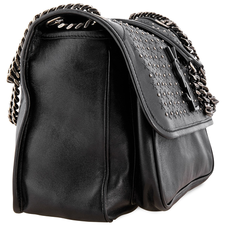 Saint Laurent Ladies Niki Medium in Lambskin with Lurex Stars 49889403U641078