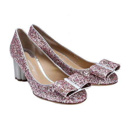 Ferragamo Ladies Silver Capua 55 1 Pumps 01N786 695192