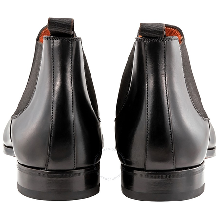 Santoni Black Leather Men's Boots MCKE14282JJ1IOBK