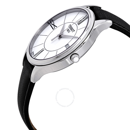 Tissot Bella Ora White Dial Black Leather Ladies Watch T1032101601800