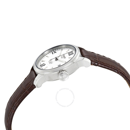 Tissot Le Locle Automatic Silver Dial Brown Leather Ladies Watch T41.1.113.77