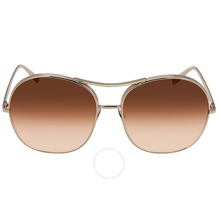 Chloe Brown Round Sunglasses CE128S 743 61 CE128S 743 61