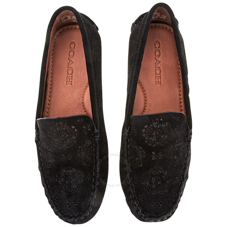 Coach Ladies Black Driving Suede Sneakers G1836 BLK