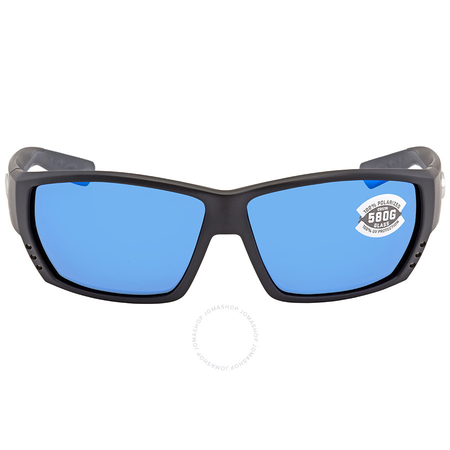 Costa Del Mar Tuna Alley Large Fit Blue Mirror Glass Rectangular Polarized Sunglasses TA 11 OBMGLP TA 11 OBMGLP