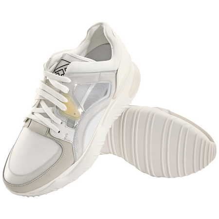 Fendi Men's White Fd Runway Chunky Sneakers 7E1189-A3YH-F13TO