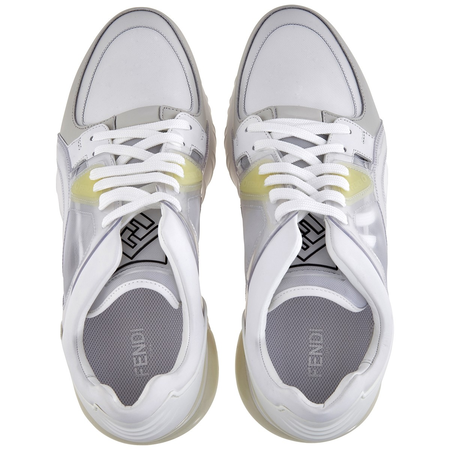 Fendi Men's White Fd Runway Chunky Sneakers 7E1189-A3YH-F13TO