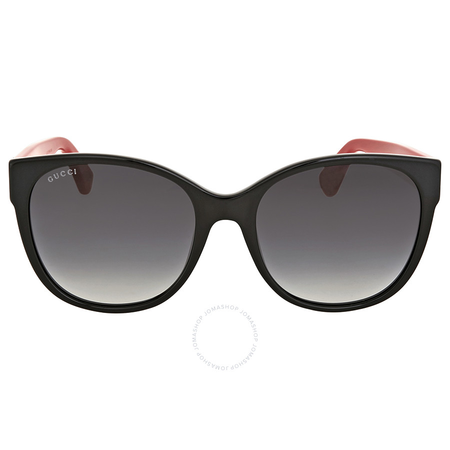 Gucci Grey Gradient Cat Eye Sunglasses GG0097S 005 56