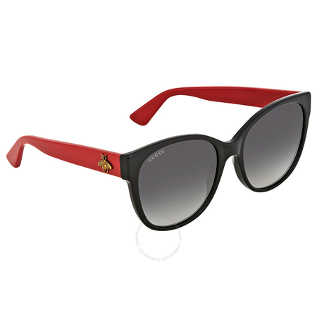 Gucci Grey Gradient Cat Eye Sunglasses GG0097S 005 56
