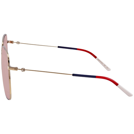Gucci Gucci Pink Oversized Ladies Sunglasses GG0394S 004 62 GG0394S 004 62