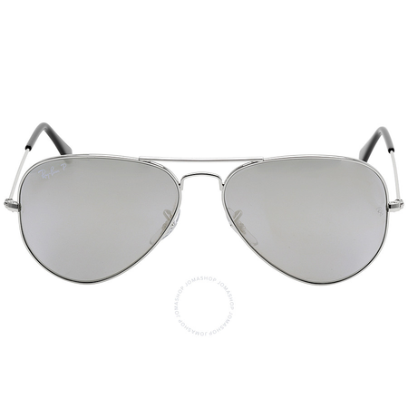 Ray Ban Aviator Classic Polarized Grey Mirror Sunglasses RB3025 003/59 58-14