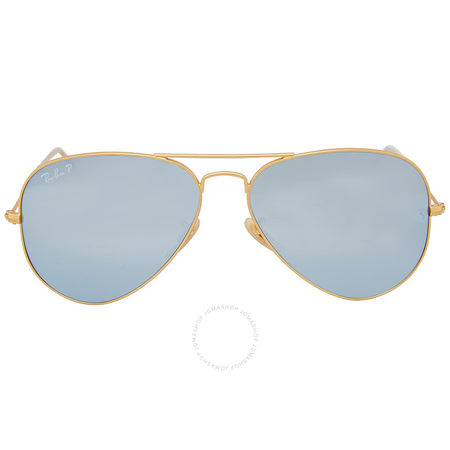 Ray Ban Aviator Polarized Silver Flash Sunglasses RB3025 112/W3 58 RB3025 112/W3 58