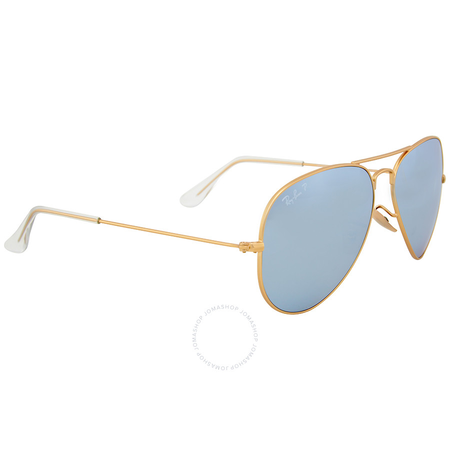 Ray Ban Aviator Polarized Silver Flash Sunglasses RB3025 112/W3 58 RB3025 112/W3 58