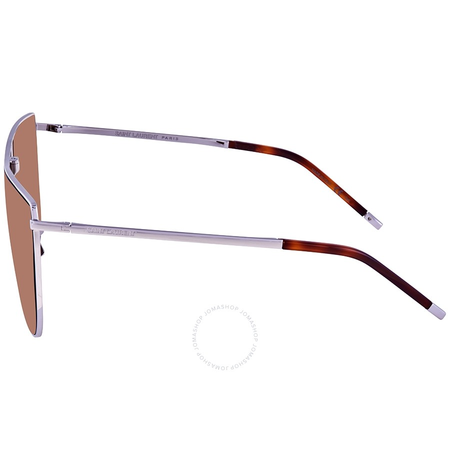 Saint Laurent Brown Shield Ladies Sunglasses SL 1 MASK 003 99