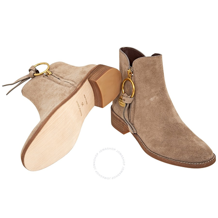 See By Chloe Ladies Bootie Zip Up Gold Ring SB31147A 09270 7A4