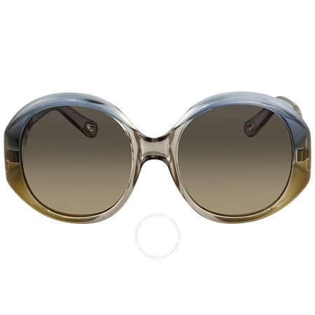Chloe Blue Grey Gradient Round Sunglasses CE732S 428 57 CE732S 428 57