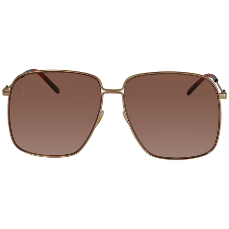 Gucci Gucci Brown Oversized Ladies Sunglasses GG0394S 002 61 GG0394S 002 61