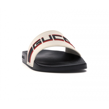 Gucci Men's Stripe Rubber Slide Sandals 522884 JC200 9572