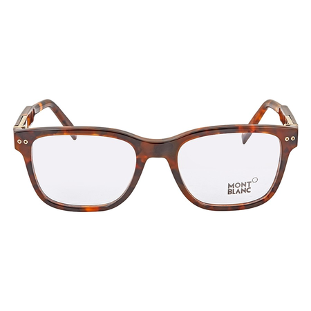 Montblanc Dark Havana Men's Square Eyeglasses MB0705 052 54 MB0705  052 54