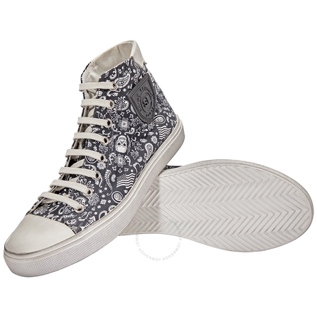 Saint Laurent Ladies Sneaker Hitop Skull Moon 553569 94C10 1661