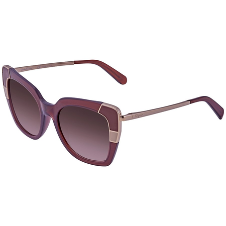 Ferragamo Brown Gradient Cat Eye Ladies Sunglasses SF889S 210 52