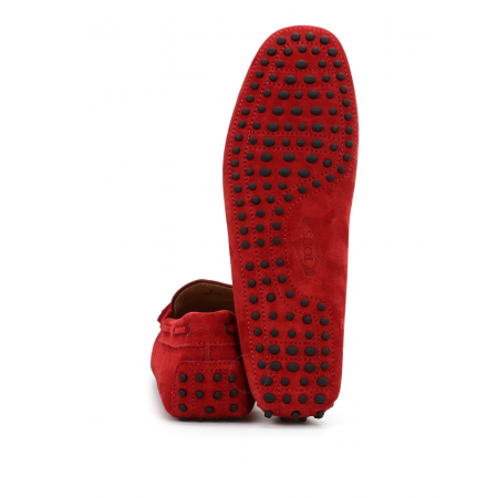 Tod's Men's Dark Orange Red Suede Moccasins XXM0GW05470RE0R007