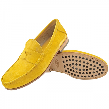 Tod's Men's  Leather Loafers in Hot Sun XXM11A00010RE0G211
