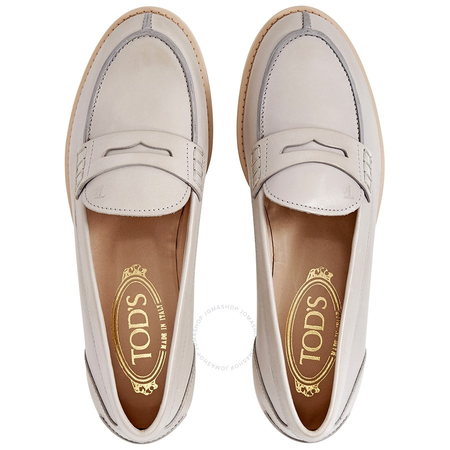 Tod's Womens Leather Mocassins in Medium Cement XXW0VK0L100D90B219
