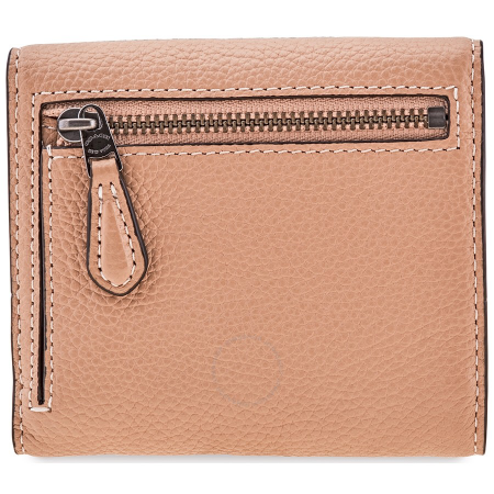 Coach Ladies Small Leather Wallet- Beige Hearts 29747 DKEQO