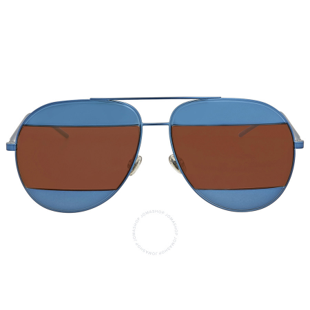 Dior Blue, Brown Mirror Aviator Sunglasses DIOR SPLIT 1/S 0Y4E