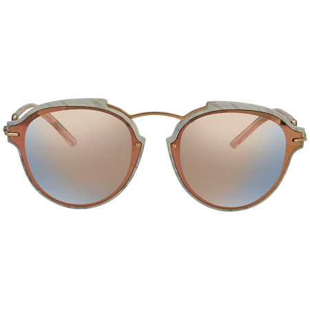 Dior Eclat Grey Rose GOld Lens Oval Ladies Sunglasses DIORECLAT GBZ/0J 60