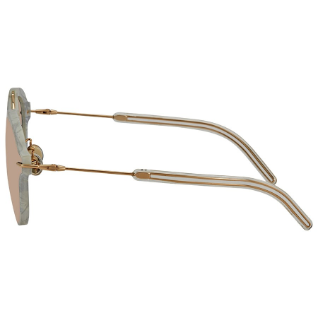 Dior Eclat Grey Rose GOld Lens Oval Ladies Sunglasses DIORECLAT GBZ/0J 60