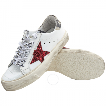 Golden Goose Deluxe Brand Ladies Glitter Star Low-Top Sneakers G36WS127.M7