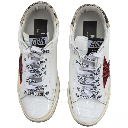 Golden Goose Deluxe Brand Ladies Glitter Star Low-Top Sneakers G36WS127.M7