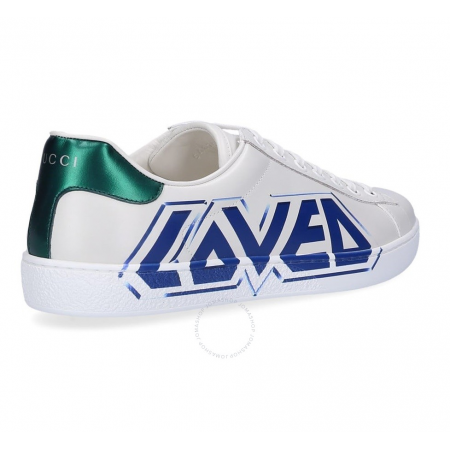 Gucci Men's Ace Sneakers With Loved Print 548758 A38V0 9062