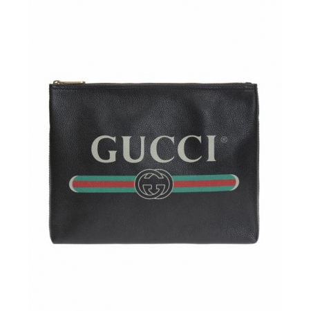 Gucci Men's  Print Leather Portfolio Bag (12" x 9.5") 500981 0GCAT 8163
