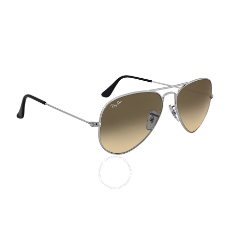 Ray Ban Ray-Ban Aviator Metal Silver Grey 55mm Large Sunglasses RB3025 003/32 55-17 RB3025 003/32 55-17