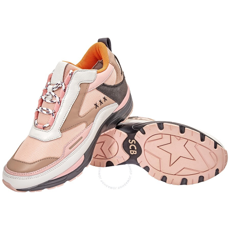 Suecomma Bonnie Ladies Sneaker Beige, Pink Sneaker Color Block DG4DX18012MIN BEIGE