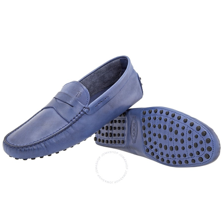 Tod's Men's Dark Jeans Gommini Moccassin Driver Shoes XXM0EO00010D90U212
