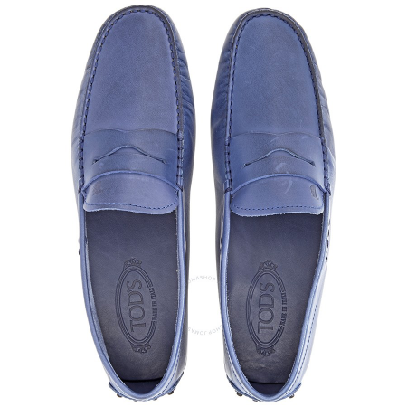 Tod's Men's Dark Jeans Gommini Moccassin Driver Shoes XXM0EO00010D90U212