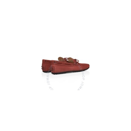 Tod's Men's Red Nubuck Leather Moccasins XXM0LR00051RE09992